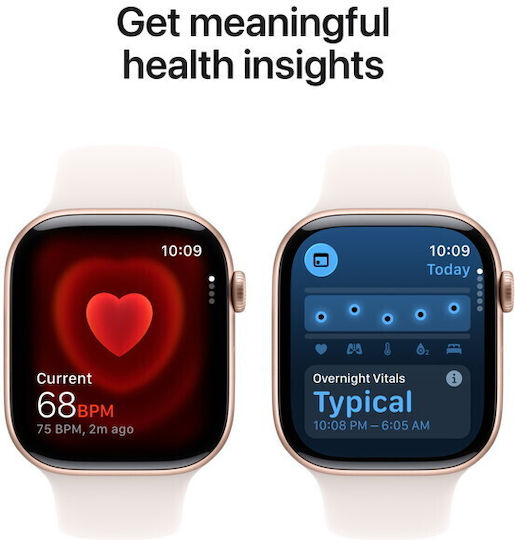 Apple Watch Series 11 Cellular Aluminium 46mm Αδιάβροχο με eSIM και Παλμογράφο (Rose Gold Aluminium Case with Light Blush Sport Band - S/M) - Image 6