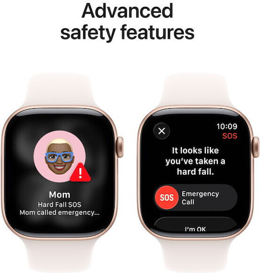 Apple Watch Series 11 Cellular Aluminium 46mm Αδιάβροχο με eSIM και Παλμογράφο (Rose Gold Aluminium Case with Light Blush Sport Band - S/M) - Image 7