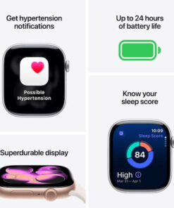 Alternative view of Apple Watch Series 11 Cellular Aluminium 42mm Αδιάβροχο με eSIM και Παλμογράφο (Jet Black Aluminium Case with Black Sport Band - M/L)