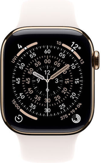 Apple Watch Series 11 Cellular Titanium 42mm Αδιάβροχο με eSIM και Παλμογράφο (Gold Titanium Case with Light Blush Sport Band - S/M) - Image 2