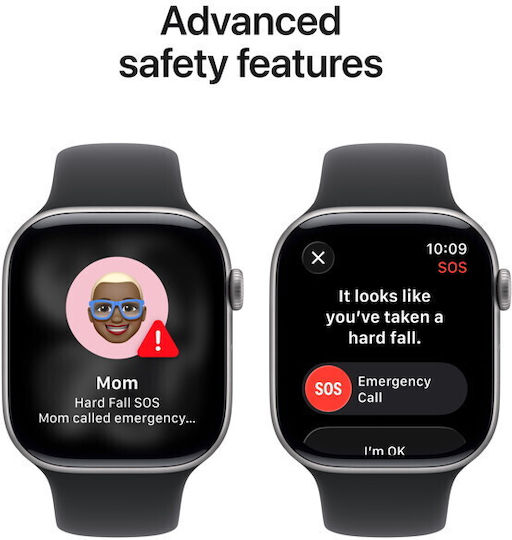 Apple Watch Series 11 Aluminium 46mm Αδιάβροχο με Παλμογράφο (Grey Aluminium Case with Black Sport Band - M/L) - Image 4