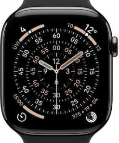 Alternative view of Apple Watch Series 11 Cellular Titanium 46mm Αδιάβροχο με eSIM και Παλμογράφο (Slate Titanium Case with Black Sport Band - M/L)