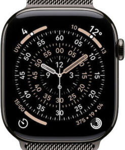 Alternative view of Apple Watch Series 11 Cellular Titanium 46mm Αδιάβροχο με eSIM και Παλμογράφο (Slate Titanium Case with Slate Milanese Loop - M/L)