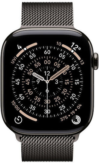 Apple Watch Series 11 Cellular Titanium 46mm Αδιάβροχο με eSIM και Παλμογράφο (Slate Titanium Case with Slate Milanese Loop - M/L) - Image 2