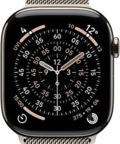 Alternative view of Apple Watch Series 11 Cellular Titanium 42mm Αδιάβροχο με eSIM και Παλμογράφο (Natural Titanium Case with Natural Milanese Loop)