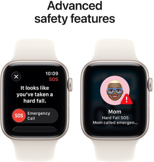 Apple Watch SE 3 Aluminium 40mm Αδιάβροχο με Παλμογράφο (Starlight Aluminium Case with Starlight Sport Band - M/L) - Image 6