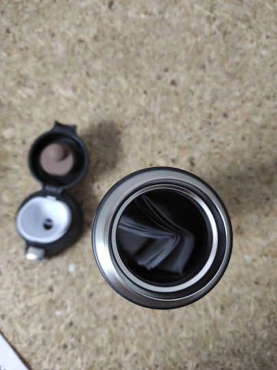 Emsa Handled Tumbler Θερμός Πλαστικό 400ml Black με Καλαμάκι και Λαβή N2151700 - Image 4