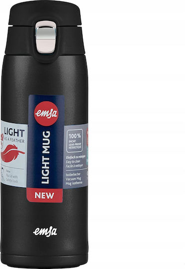 Emsa Handled Tumbler Θερμός Πλαστικό 400ml Black με Καλαμάκι και Λαβή N2151700 - Image 7
