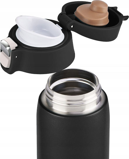 Emsa Handled Tumbler Θερμός Πλαστικό 400ml Black με Καλαμάκι και Λαβή N2151700 - Image 9