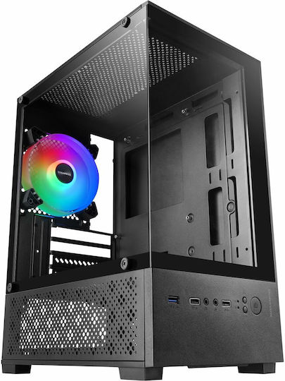 Mars Gaming MC-SE2 Gaming Midi Tower Κουτί Υπολογιστή με Πλαϊνό Παράθυρο Μαύρο - Image 2