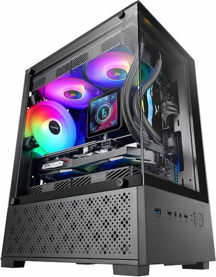 Mars Gaming MC-SE2 Gaming Midi Tower Κουτί Υπολογιστή με Πλαϊνό Παράθυρο Μαύρο - Image 10