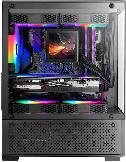 Mars Gaming MC-SE2 Gaming Midi Tower Κουτί Υπολογιστή με Πλαϊνό Παράθυρο Μαύρο - Image 11