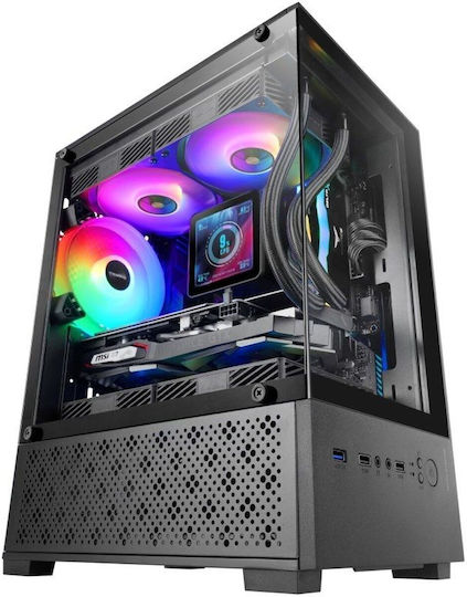 Mars Gaming MC-SE2 Gaming Midi Tower Κουτί Υπολογιστή με Πλαϊνό Παράθυρο Μαύρο - Image 13