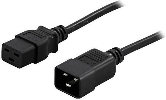 Powerwalker Bluewalker IEC C14 - Schuko Cable 0.2m Μαύρο 91015003 - Image 2