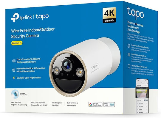 TP-LINK Tapo C460 v1 IP Κάμερα Παρακολούθησης Wi-Fi 4K Αδιάβροχη Μπαταρίας με Αμφίδρομη Επικοινωνία και Φακό 4mm - Image 4
