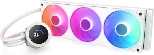 NZXT Kraken Plus (v2) Υδρόψυξη Επεξεργαστή Τριπλού Ανεμιστήρα 120mm για Socket AM4/AM5/1700/1200/115x με RGB Φωτισμό Λευκή - Image 6