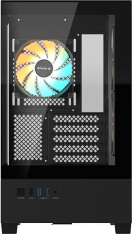 Gigabyte C201 Midi Tower Κουτί Υπολογιστή με Πλαϊνό Παράθυρο και RGB Φωτισμό Μαύρο - Image 2