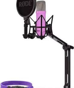 Rode NT1 Signature Σετ Πυκνωτικό Μικρόφωνο για Φωνητικά σε Μωβ Χρώμα +XLR cable+Desktop Studio Arm