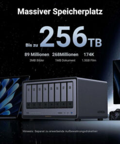 Alternative view of Ugreen DXP8800 Plus NAS Tower με 8 θέσεις για SSD και 2 θύρες Ethernet