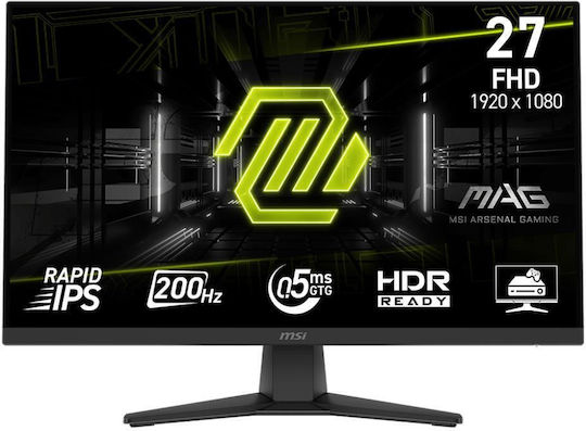 MSI MAG 272F IPS Curved Gaming Monitor 27" FHD 1920x1080 200Hz με Χρόνο Απόκρισης 0.5ms GTG