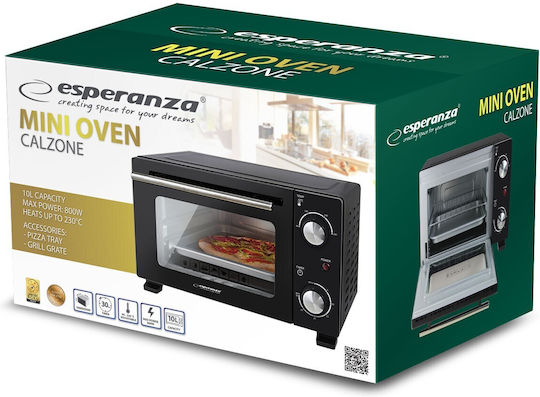 Esperanza Calzone EKO007N Ηλεκτρικό Φουρνάκι 10lt Χωρίς Εστίες Μαύρο - Image 5