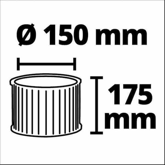 Einhell Faltenfilter 2351126 Φίλτρο Ηλεκτρικής Σκούπας Συμβατό με Einhell - Image 5