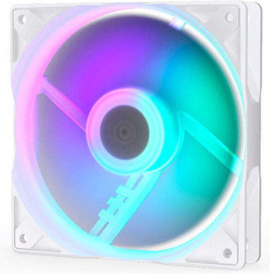 Endorfy Stratus Case Fan 120mm με ARGB Φωτισμό και Σύνδεση 3-Pin / 4-Pin PWM Λευκό - Image 4