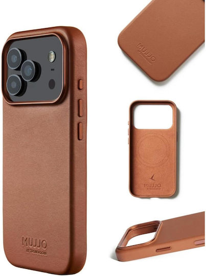 Mujjo Full Back Cover Δερμάτινο 1mm Καφέ (iPhone 17 Pro) - Image 2