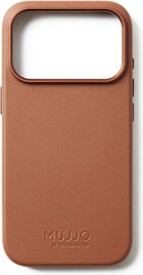 Mujjo Full Back Cover Δερμάτινο 1mm Καφέ (iPhone 17 Pro) - Image 3