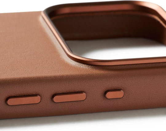 Mujjo Full Back Cover Δερμάτινο 1mm Καφέ (iPhone 17 Pro) - Image 5