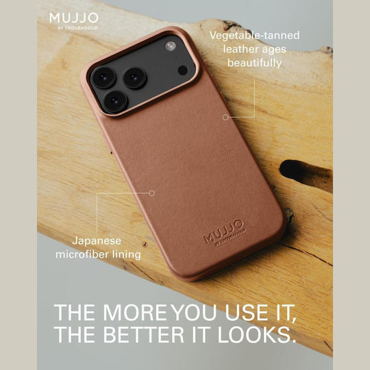 Mujjo Full Back Cover Δερμάτινο 1mm Καφέ (iPhone 17 Pro) - Image 9