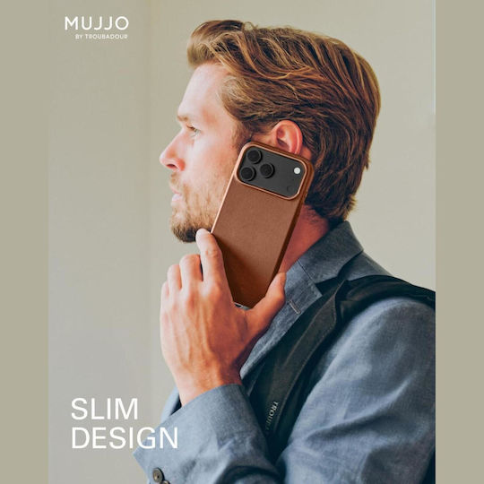 Mujjo Full Back Cover Δερμάτινο 1mm Καφέ (iPhone 17 Pro) - Image 10