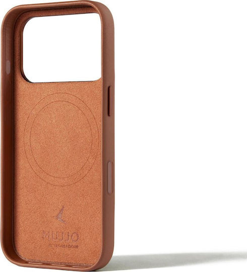 Mujjo Full Back Cover Δερμάτινο 1mm Καφέ (iPhone 17 Pro) - Image 11