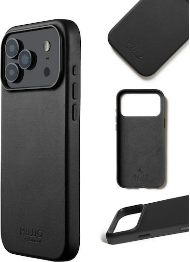 Mujjo Back Cover Δερμάτινο 1mm Μαύρο (iPhone 17 Pro Max) - Image 2