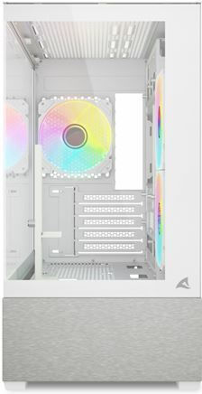 Sharkoon MK7 ARGB Gaming Mini Tower Κουτί Υπολογιστή με Πλαϊνό Παράθυρο Λευκό - Image 2