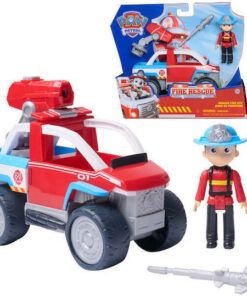 Alternative view of Spinmaster Paw Patrol Fire Rescue Ryders Rettungsfahrzeug Mit Drohnen-abwerfer Und Ryder Figur