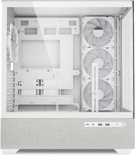 Sharkoon AK7 ARGB Gaming Midi Tower Κουτί Υπολογιστή με Πλαϊνό Παράθυρο Λευκό - Image 4