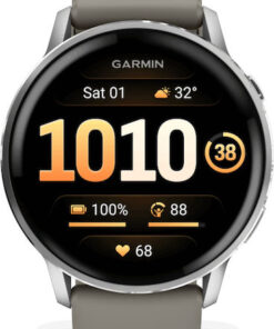 Alternative view of Garmin Venu 4 Stainless Steel 45mm Αδιάβροχο Smartwatch με Παλμογράφο (Silver with Silver Gray)