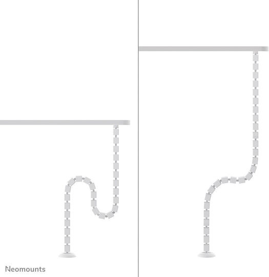 Neomounts Cable Spine Organizer Sit Stand Desk Frames Screw Mounted White - Image 5