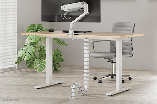 Neomounts Cable Spine Organizer Sit Stand Desk Frames Screw Mounted White - Image 10