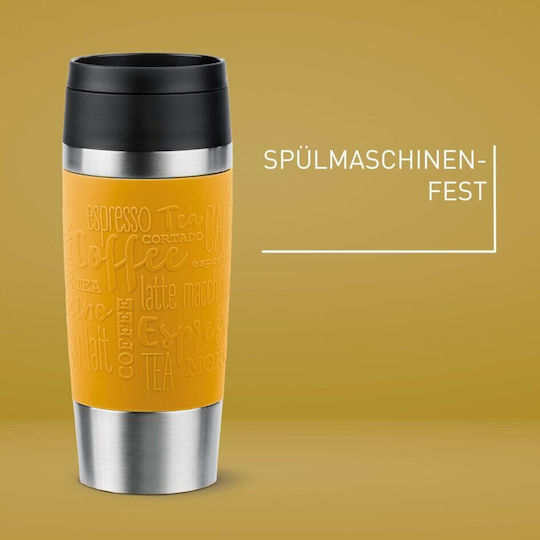 Emsa Handled Tumbler Θερμός Ανοξείδωτο 360ml Mustard Yellow με Καλαμάκι και Λαβή N20208 - Image 2