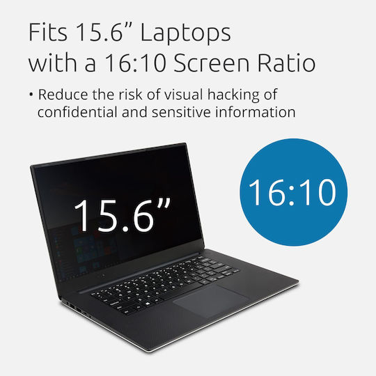 Kensington Privacy Filter 15.6" Notebooks 16:10 Removable 2-way Privacy Screen Anti-spy Screen Film Anti-glare Coating & Blue Light Reduction Transparent 628968 - Image 2