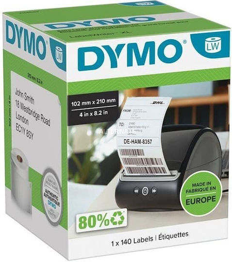 Dymo 2166659 140 Αυτοκόλλητες Ετικέτες σε Ρολό για Εκτυπωτή Ετικετών 102x210mm - Image 3