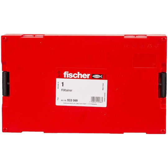fischer FixTainer Ταμπακιέρα Εργαλείων 6 Θέσεων με Ρυθμιζόμενα Χωρίσματα Κόκκινη 533069 - Image 2