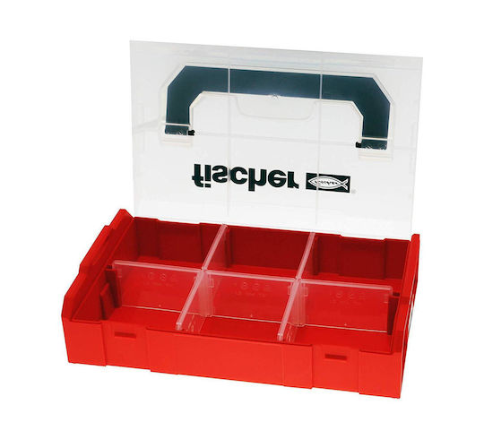 fischer FixTainer Ταμπακιέρα Εργαλείων 6 Θέσεων με Ρυθμιζόμενα Χωρίσματα Κόκκινη 533069 - Image 3