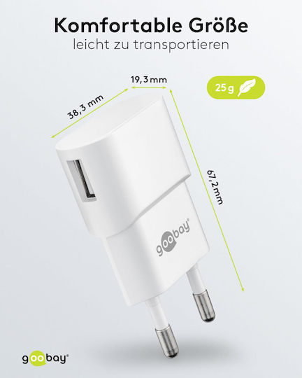 Goobay Φορτιστής Χωρίς Καλώδιο με Θύρα USB-A 5W Λευκός (44948) - Image 4