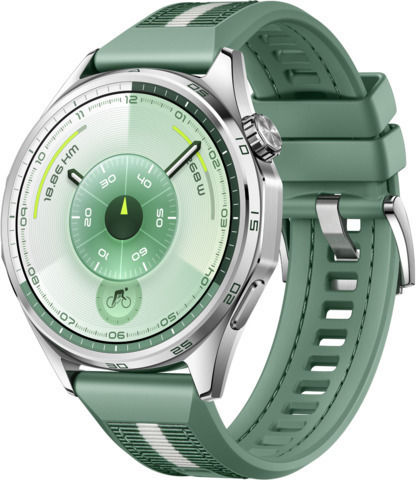 Huawei Watch GT 6 Stainless Steel 46mm Αδιάβροχο με Παλμογράφο (Green Woven) - Image 2