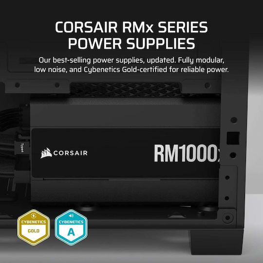 Corsair RM1000x Shift 1000W Μαύρο Τροφοδοτικό Υπολογιστή Full Modular Cybenetics Gold - Image 6