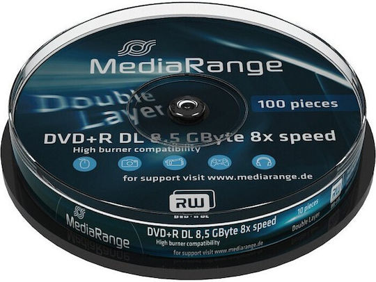 MediaRange Εγγράψιμα DVD+R 8x Dual Layer 8.5GB Cake Box 10τμχ MR466 - Image 3