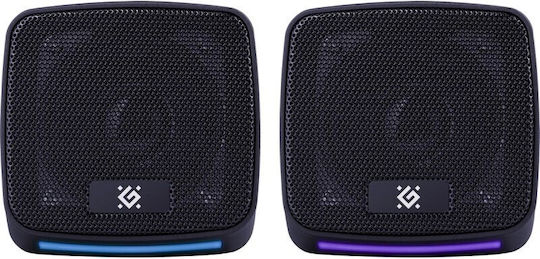 Defender J3 Ηχεία Υπολογιστή 2.0 με RGB Φωτισμό και Ισχύ 6W Μαύρα - Image 6